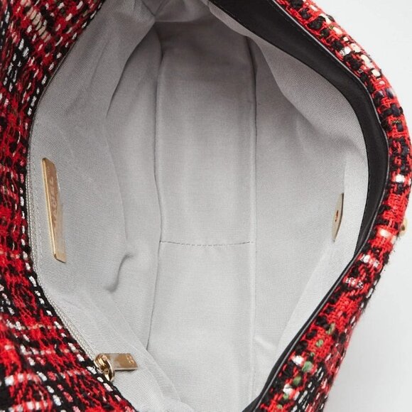 Chanel Red/Black Quilted Tweed Small Chanel 19 Bag - Picture 8 of 9